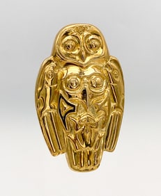 Robert Bateman 18k Owls Enhancer Pendant