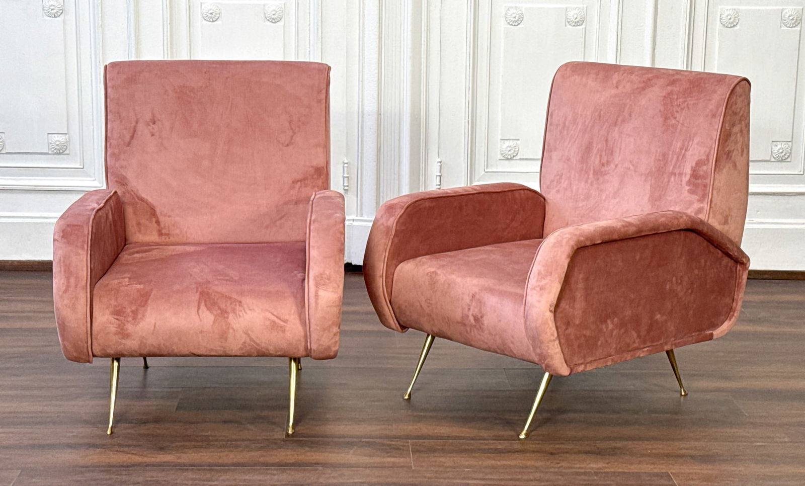 Pair Zanuso Style Club Chairs (1 of 8)