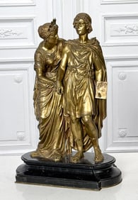 Large Artist And Muse Bronze