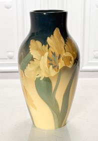 Sara Sax Rookwood Pottery Parrot Tulip Vase