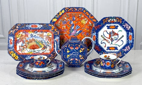 Hermes Porcelain Dinner Service Group Of 15