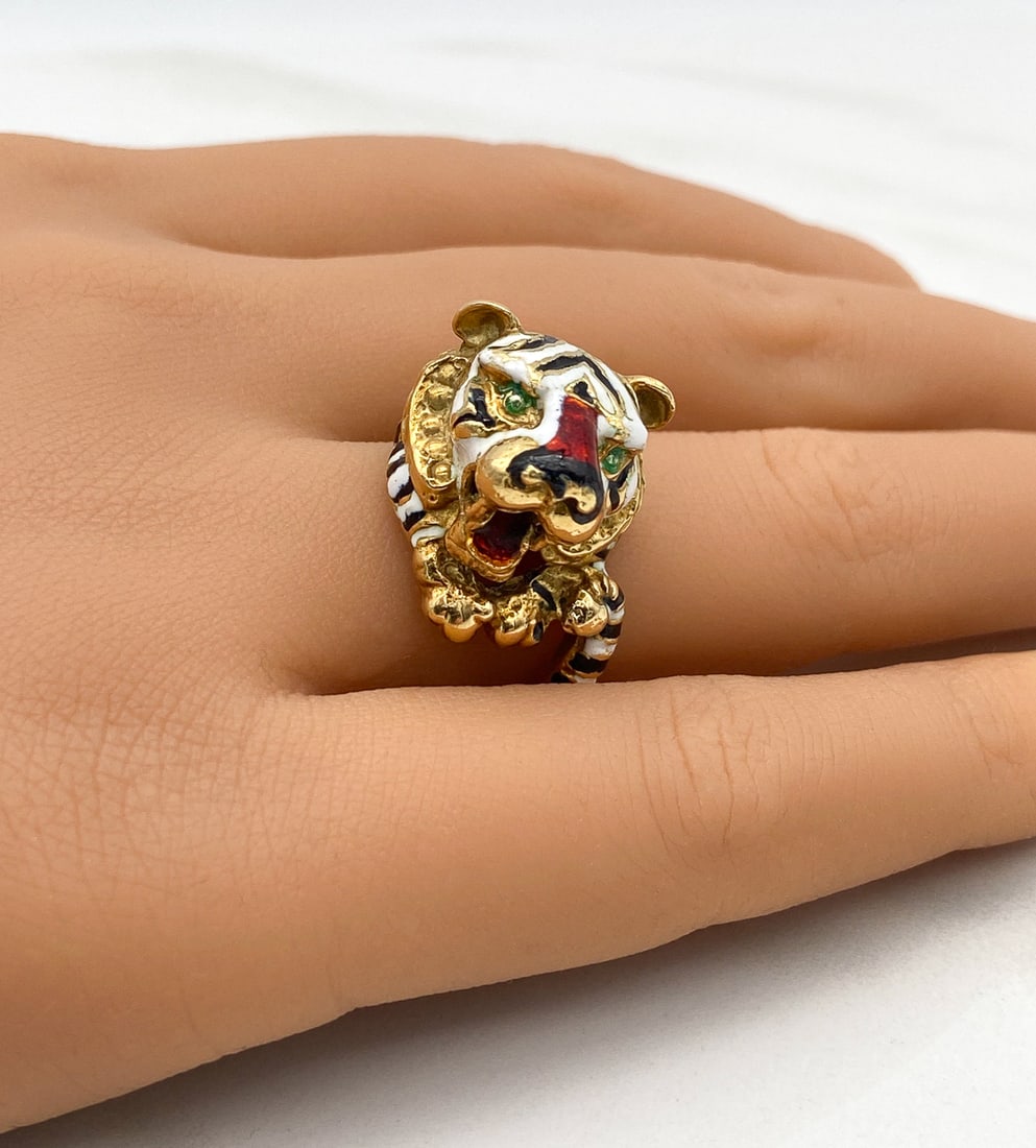 Hammerman Brothers 18k Gold & Enamel Ring (1 of 7)