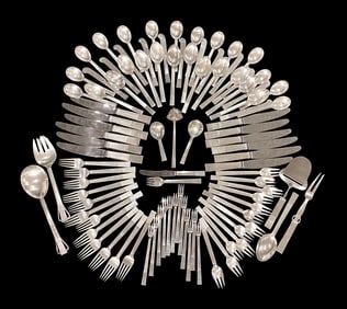Georg Jensen Parallel Sterling Silver Flatware, 84 Pcs.