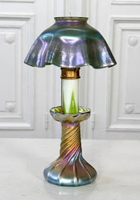 Tiffany Studios Favrile Glass Candlestick Lamp
