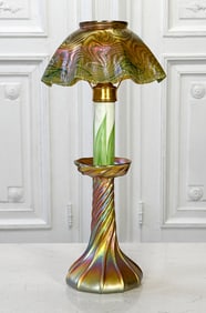 Tiffany Studios Favrile Glass Candlestick Lamp