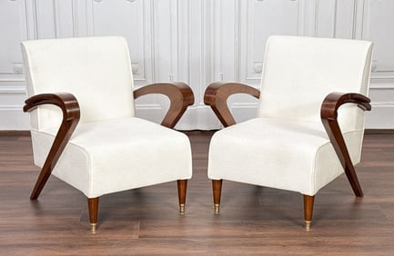 Pair Italian Club Chairs
