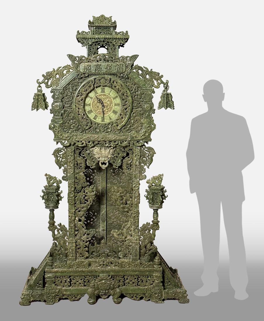 Large Chinese Palace Jadeite Clock (1 of 13)