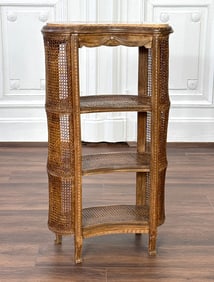 Louis XV Style Caned Etagere Shelves