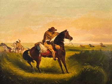 Prairie Hunter Oil Painting After Tait