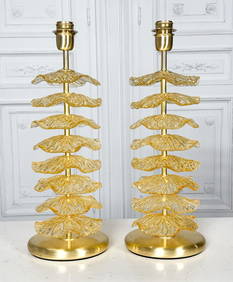 Pair Murano Glass Table Lamps (1 of 6)