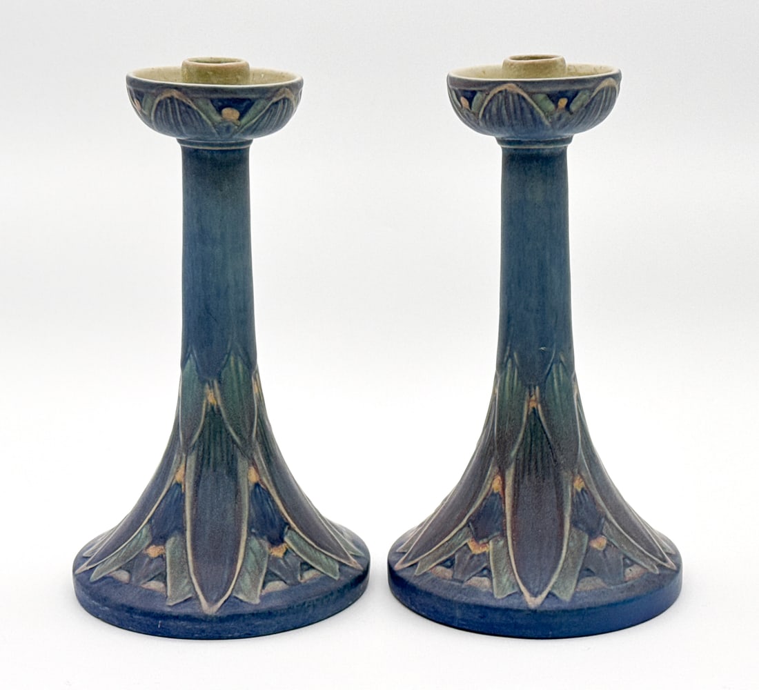 Corinne Chalaron Newcomb Pottery Candlesticks (1 of 6)