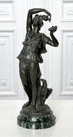 Bronze Bacchante With Eagle After Clodion