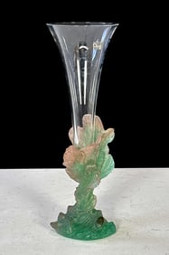 Daum Nancy Soliflor Pate De Verre Glass Vase