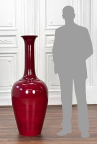Large Sang De Boeuf Porcelain Palace Vase