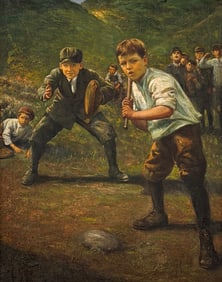 Baseball Game Illustration Painting