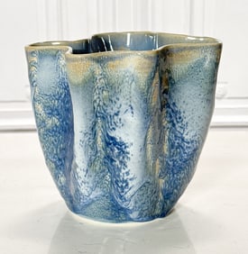 Rookwood Pottery Vista Blue Wobbly Vase
