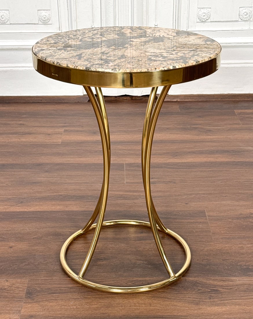 Brass & Granite Side Table (1 of 6)