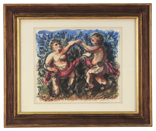 Jean Matton, 1959, Framed Watercolor