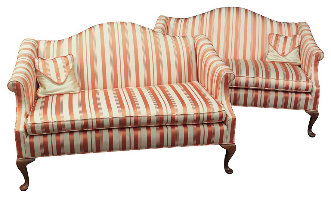 A Pair Of Queen Anne Style Love Seat Sofas Apr 07, 2013 J. Garrett