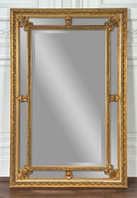 Large Louis XVI Style Giltwood Cushion Mirror