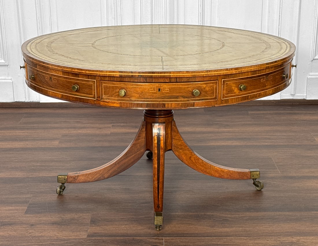 George III Inlaid Rosewood Rent Table (1 of 7)