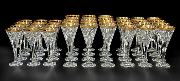 36 Moser Adele Melikoff Crystal Wine Goblets