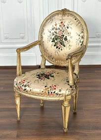 Louis XVI Painted Fauteuil Armchair