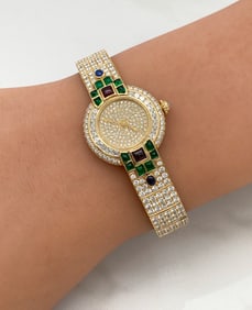 Cartier Diamond Tutti Frutti 18k Yellow Gold Watch