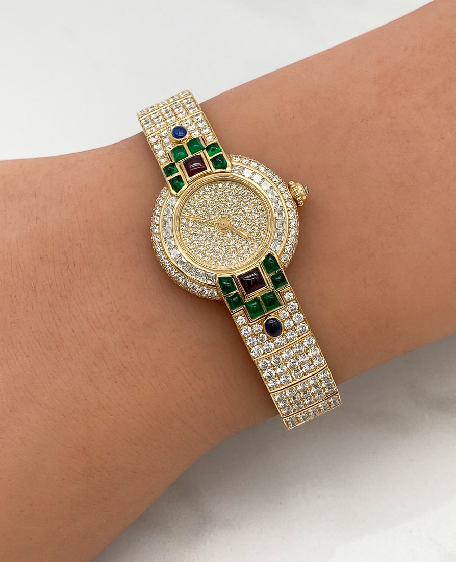 Cartier Diamond Tutti Frutti 18k Yellow Gold Watch (1 of 7)