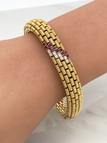 Carlo Illario Ruby, Diamond, 18k Bracelet