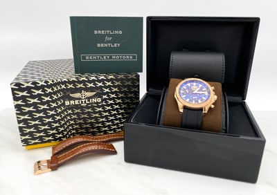 Breitling Bentley Barnato Chronograph 18k Red Gold
