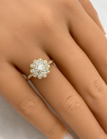 3.63ct French Cut Diamond And 14k Ring