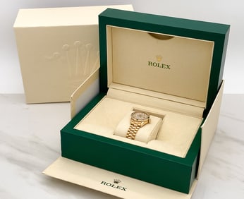 Rolex Ladies President Timepiece, 18k Diamond