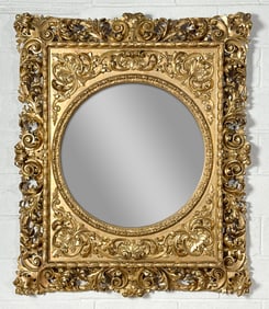 Large Italian Neoclassical Giltwood Mirror