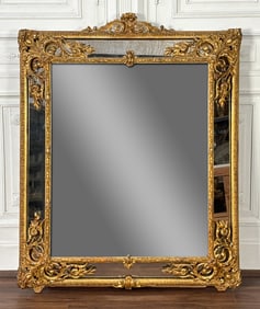 Large Antique Louis XVI Style Cushion Mirror