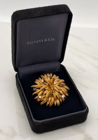 Tiffany & Co. Sapphire And Diamond Brooch, 18k