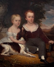 Large Portrait Of A Young Boy And Girl