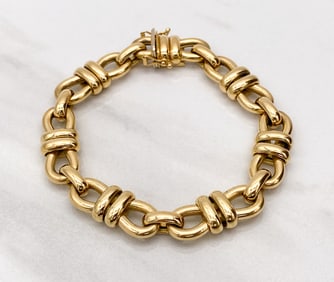 18k Italian Yellow Gold Link Bracelet