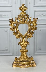 Antique Italian Carved And Giltwood Monstrance