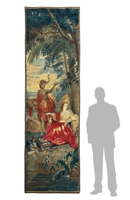 Antique Flemish Allegorical Tapestry 10'