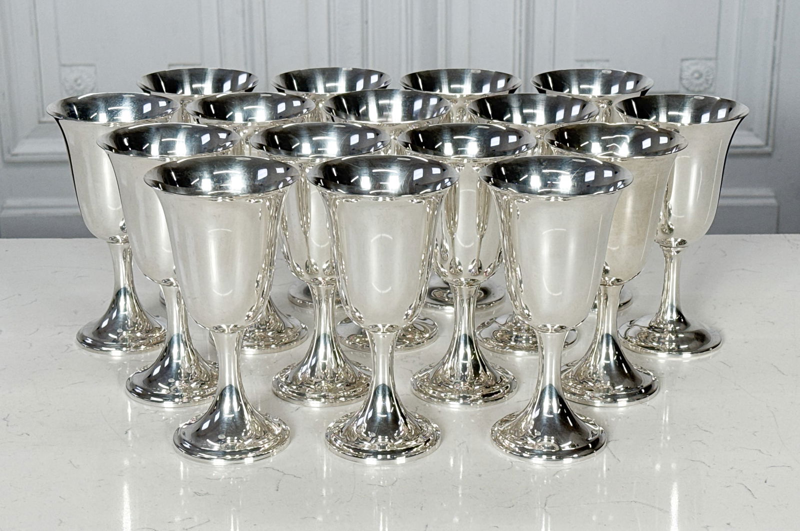 16 Wallace And Newport Sterling Silver Goblets (1 of 9)