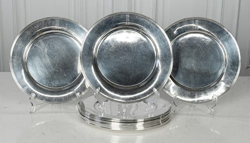 Twelve Gorham Sterling Silver Charger Plates