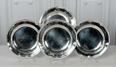 Four George III Sterling Silver Plates