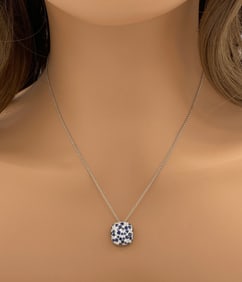 Effy Diamond & Sapphire Pendant Necklace, 14k