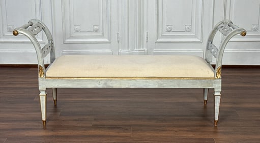 Italian Grey Paint Bench