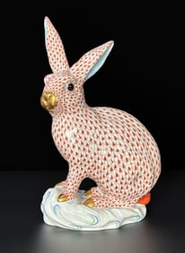 Large Herend Porcelain Rabbit