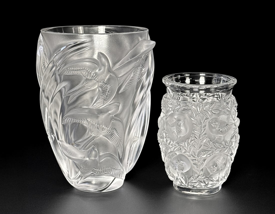 German Nordbohm Crystal Vase Green/clear