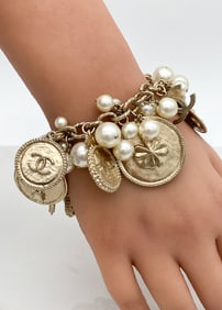 Chanel Cambon CC Logo Charm Bracelet