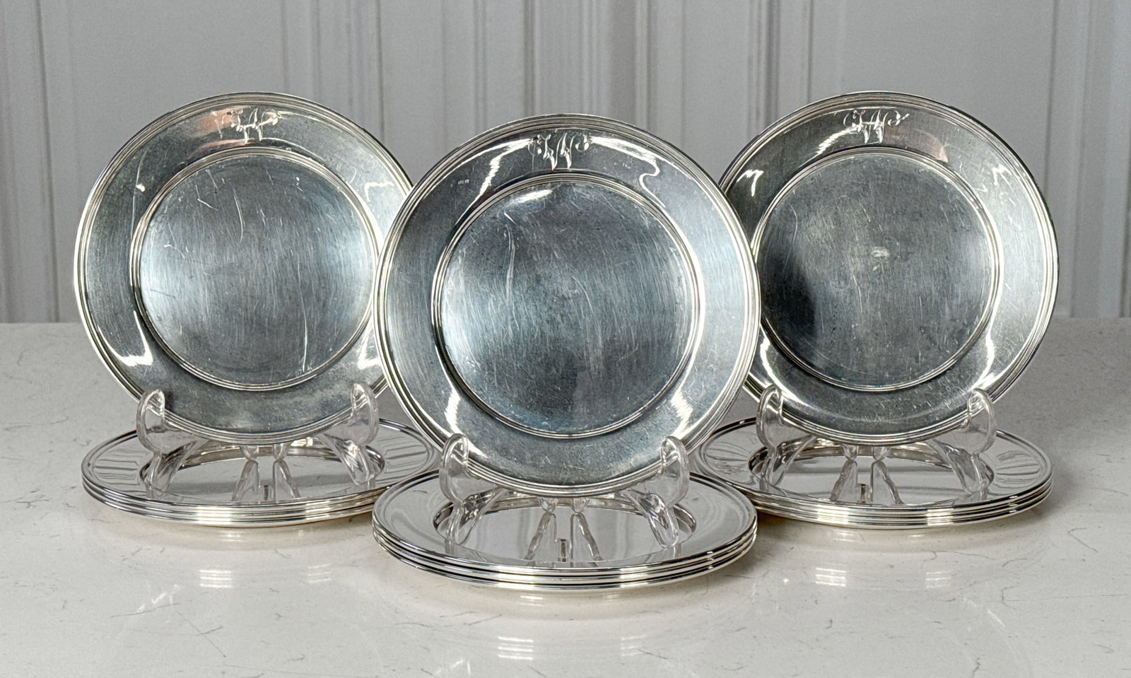 Twelve Hirsch Sterling Silver Bread Plates (1 of 11)
