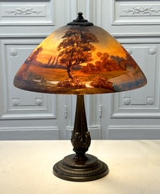Moe Bridges Reverse Painted Scenic Table Lamp